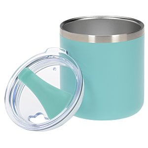 Additional Image 2 - a blue and silver cup with a lid