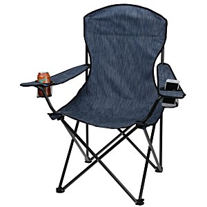 Additional Image 1 - a blue folding chair with a drink holder