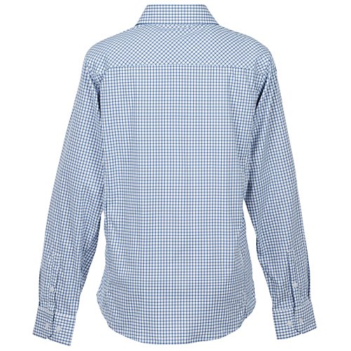 CrownLux Performance Micro Windowpane Shirt - Ladies' Image 1 of 2