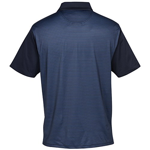 Additional Image 1 - a back view of a blue shirt
