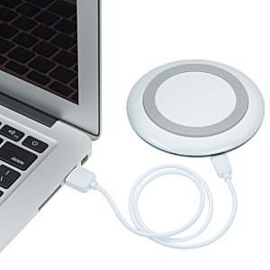 Additional Image 1 - a white wireless charger next to a laptop