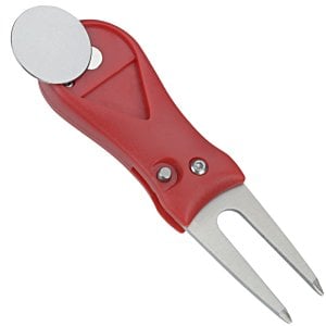 Additional Image 4 - a red and white golf divot tool