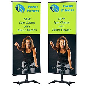 Additional Image 5 - a pair of banners with a woman on it