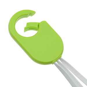 Additional Image 4 - a green bottle opener with a white handle