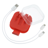 Additional Image 1 - a red and clear device with a transparent cover