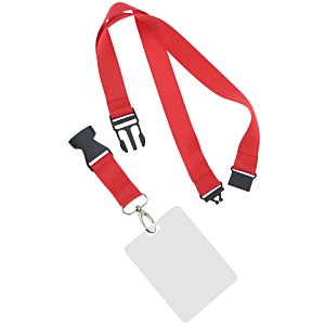 Additional Image 1 - a red lanyard with a white tag