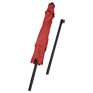 Additional Image 2 - a red umbrella with black handles