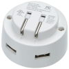View Image 2 of 4 of Lucent Round Light-Up USB Wall Charger - Closeout