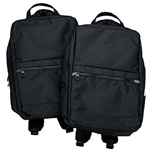 Additional Image 1 - a black backpacks on wheels