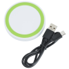 a black cord with a green circle