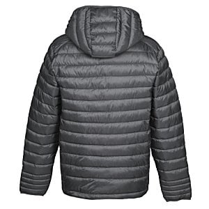 Additional Image 1 - a grey puffer jacket with a hood