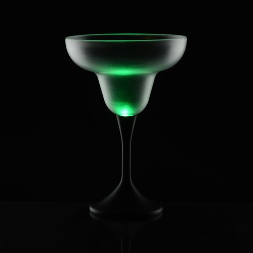 Additional Image 2 - a green drink glass on a black background
