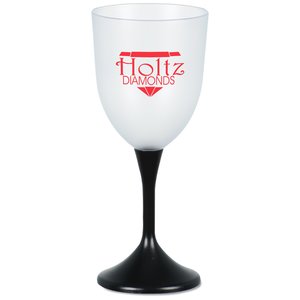 Additional Image 1 - a white wine glass with a black base