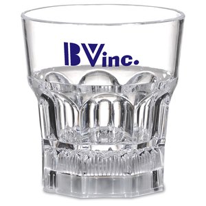 Additional Image 1 - a clear glass with a blue logo
