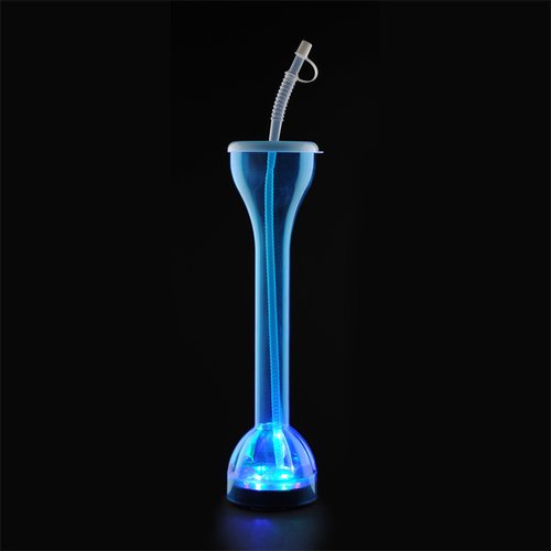 Additional Image 1 - a blue vase with a stem