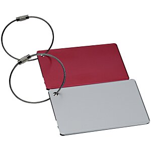 Additional Image 2 - a red and white tag with a ring