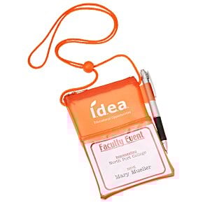 Additional Image 2 - an orange badge with a red strap