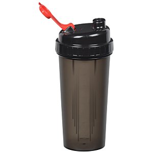 Additional Image 2 - a black and brown plastic cup with a red straw