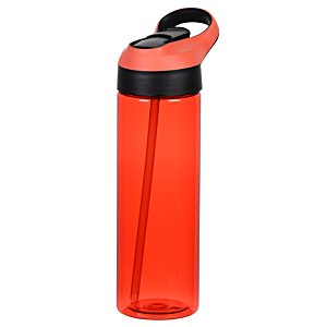 Additional Image 3 - a red water bottle with black trim