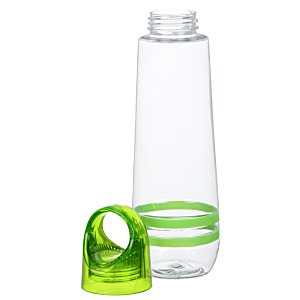 Additional Image 1 - a clear plastic water bottle with a green lid