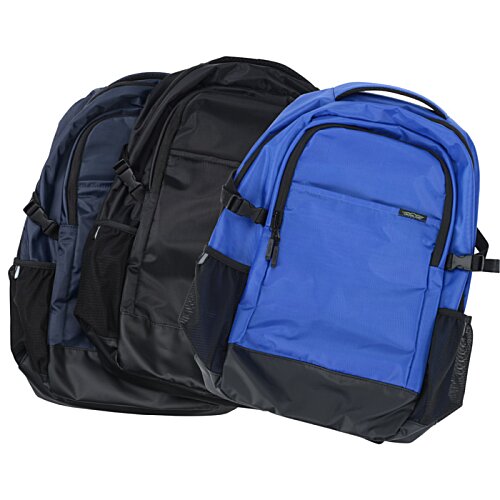 Additional Image 2 - a group of blue and black backpacks