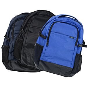 Additional Image 2 - a group of blue and black backpacks