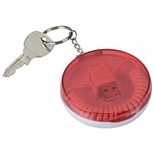 Additional Image 1 - a red key chain with a key