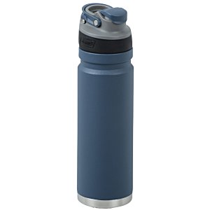 Additional Image 1 - a blue water bottle with a black lid