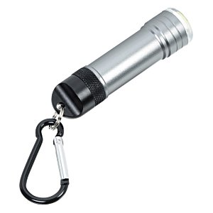 Additional Image 2 - a silver flashlight with a black cord