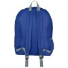 a blue backpack with straps