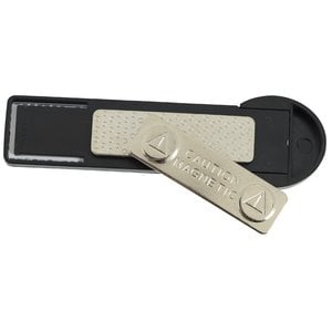 Additional Image 2 - a black and silver object with a white label