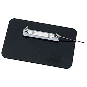 Additional Image 1 - a black clipboard with a silver metal strip