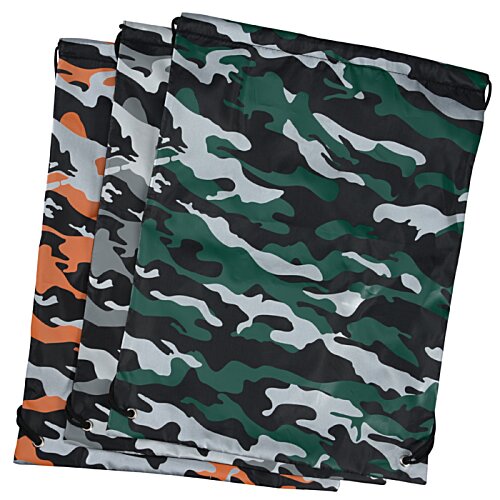 Reflective Camo Print Drawstring Sportpack Image 2 of 3