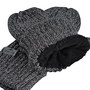 Additional Image 1 - a grey knitted hat and mittens