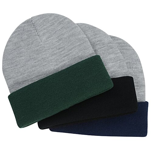 Two-Tone Cuffed Knit Beanie Image 1 of 1