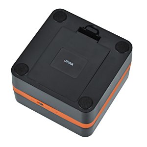 Additional Image 1 - a black square object with orange stripes