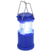 a blue and white lantern