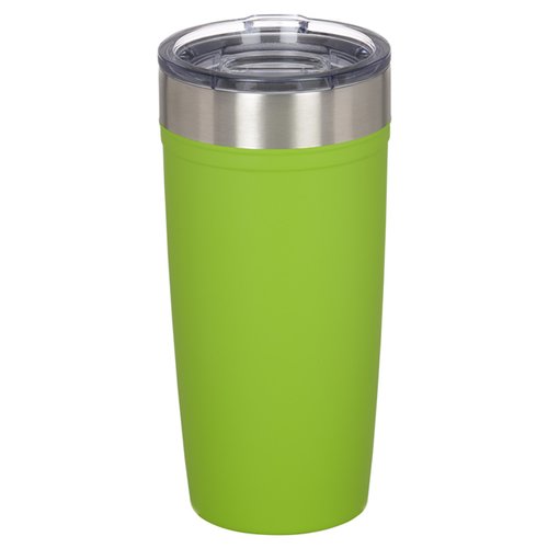 Additional Image 3 - a green and silver tumbler