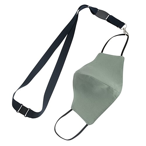 Additional Image 1 - a grey face mask with a strap