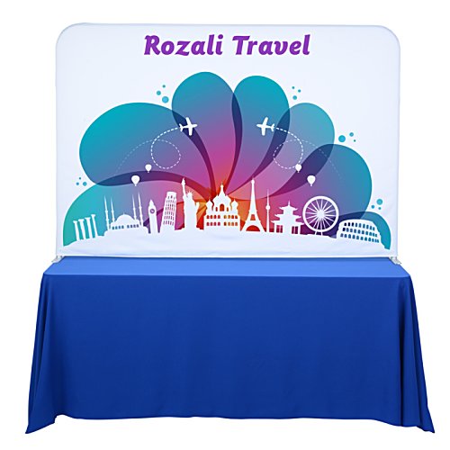 Additional Image 1 - a table with a blue table cloth