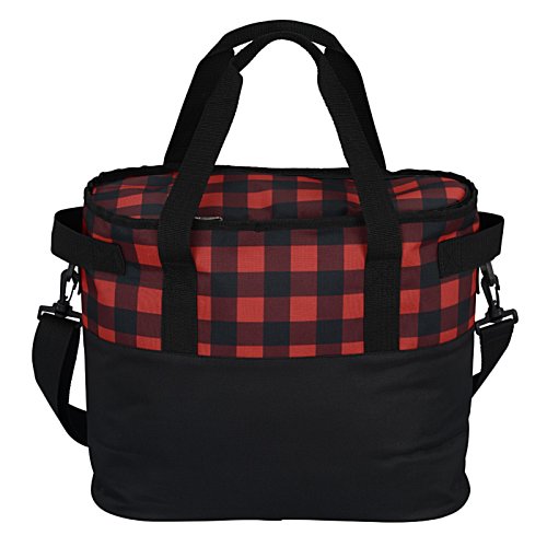 Additional Image 2 - a red and black plaid bag