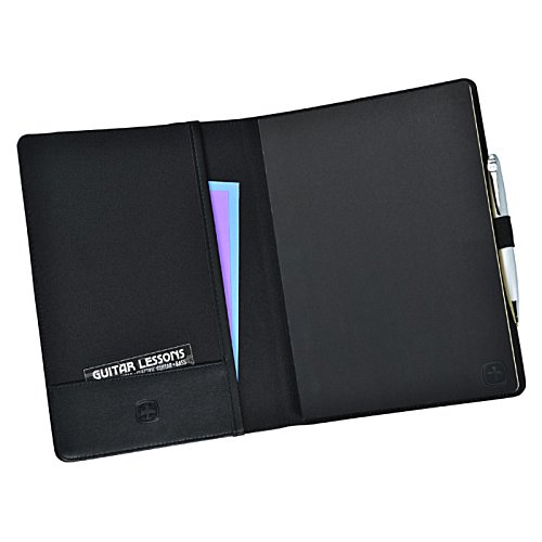 Additional Image 2 - a black wallet with a blue and purple stripe