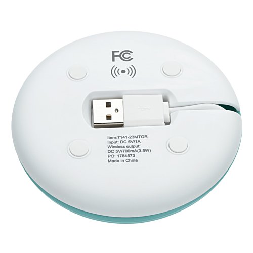 Wireless Charging Pad with Duo Charging Cable - Closeout Colours Image 2 of 4