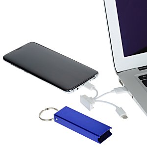 Additional Image 2 - a blue power bank next to a laptop