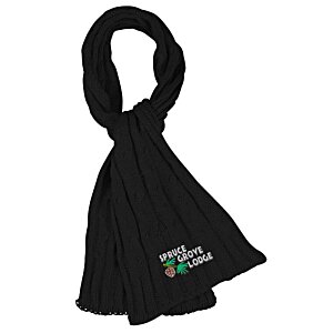 Additional Image 1 - a black scarf with a logo on it