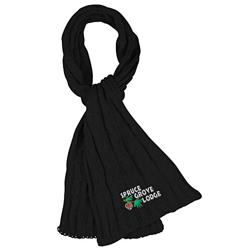 Additional Image 1 - a black scarf with a logo on it