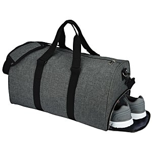 Additional Image 2 - a grey duffel bag with shoes on it