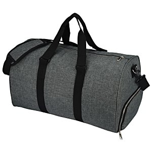 Additional Image 3 - a grey duffel bag with black straps