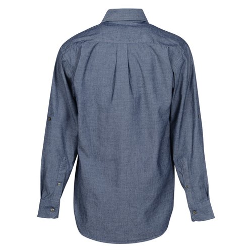 Chambray Roll Sleeve Double Pocket Shirt - Men's Image 2 of 2