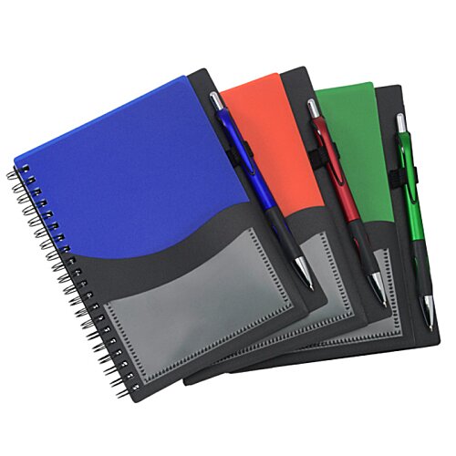 Moray Business Card Notebook with Pen- Closeout Image 3 of 3